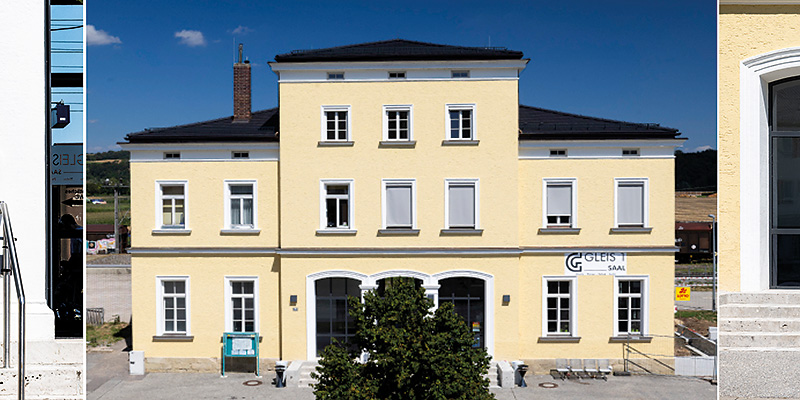 Bahnhofsgebäude in Saal an der Donau